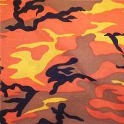 1203 - Orange Camo Bandanna