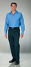 1954 - Male Industrial Cut Poplin Long Sleeve Shirt